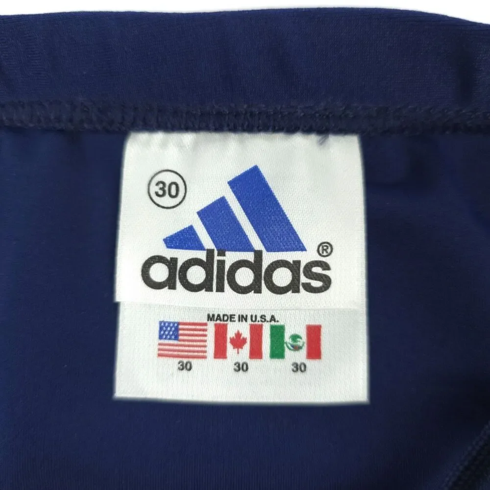 NWT Adidas Classic Swim Briefs Navy Blue Print Athletic Sporty Water Polo Swim